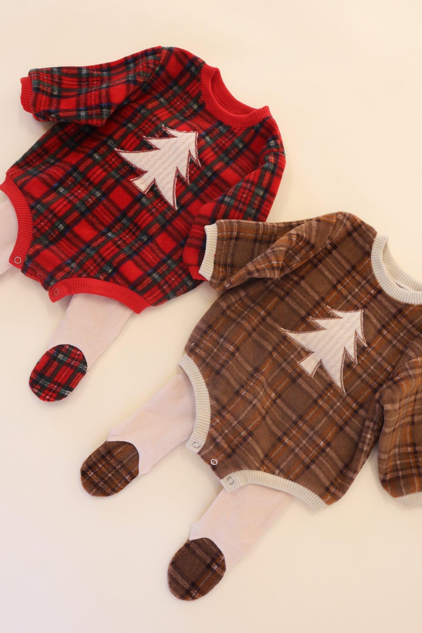 Plaid Christmas Tree Romper | Sweatshirt