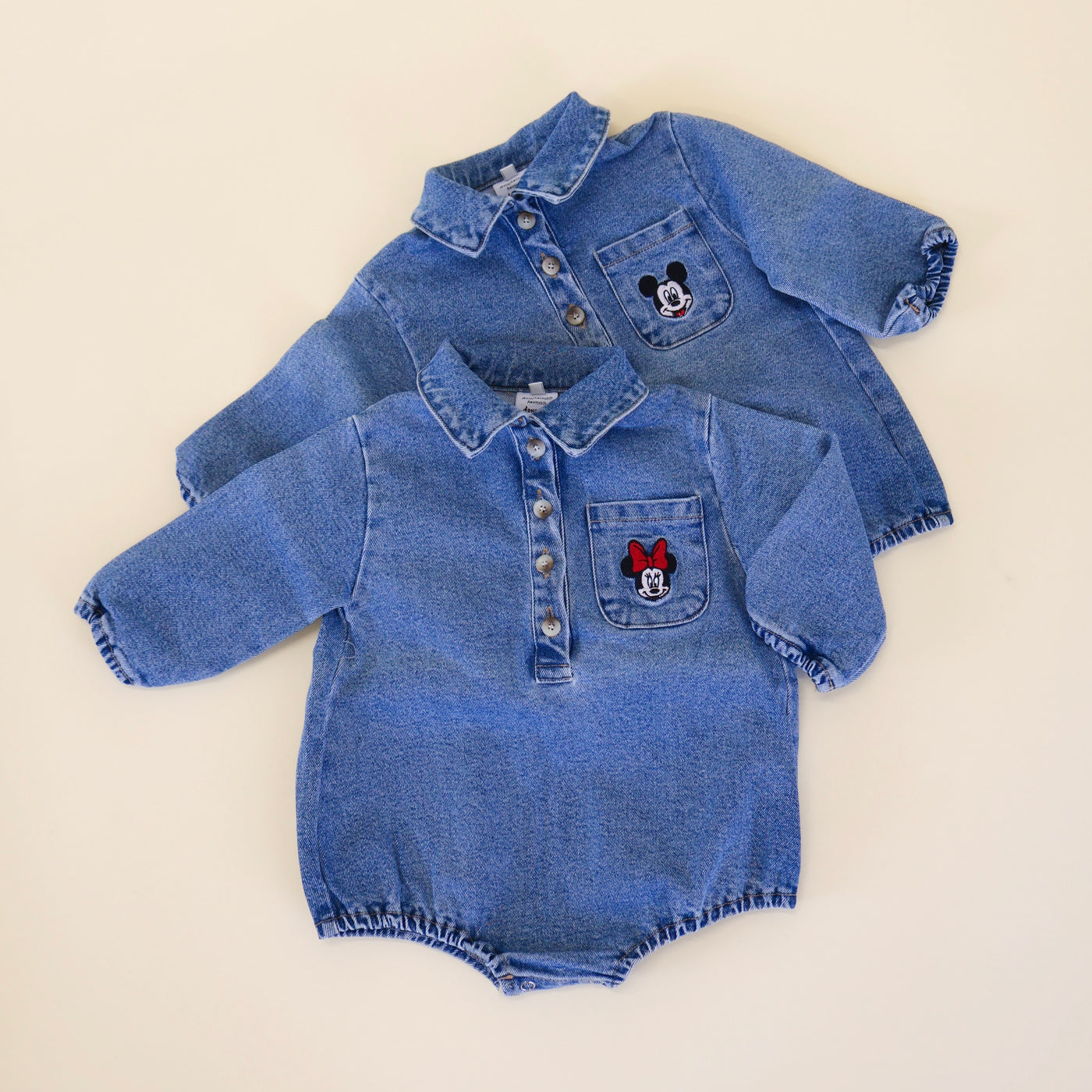 Mickey/ Minnie Denim Romper