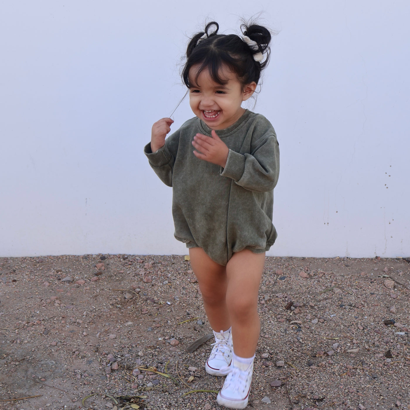 Vintage Sweatshirt Bubble Romper