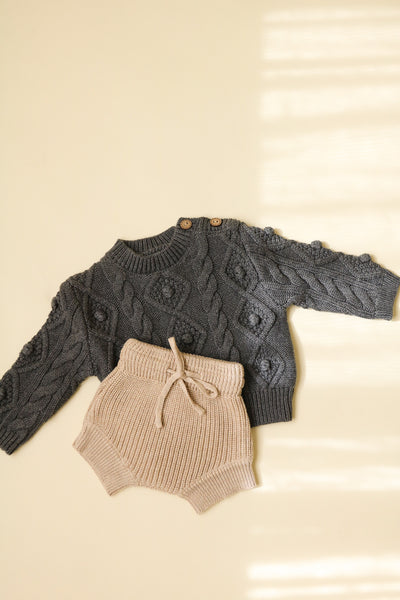 Knit Sweater- Charcoal